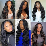 13x4 HD Clear Lace Front Wig Body Wave Brazilian Virgin Human Hair Frontal Wigs