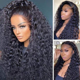 13x4 Lace Front Wig Water Wave Curly Virgin Human Hair Frontal Wigs