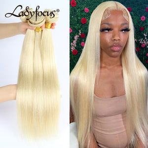 613 1B/613 Straight Blonde Virgin Human Hair Bundles 100g Hair Wefts