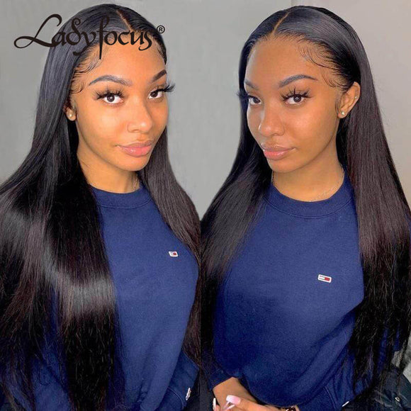 13x4 Lace Front Wig Straight Brazilian Virgin Human Hair Frontal Wigs