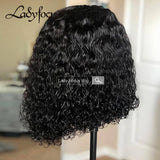 13x4 Water Wave Curly Bob Virgin Human Hair Frontal Wigs | BOB01