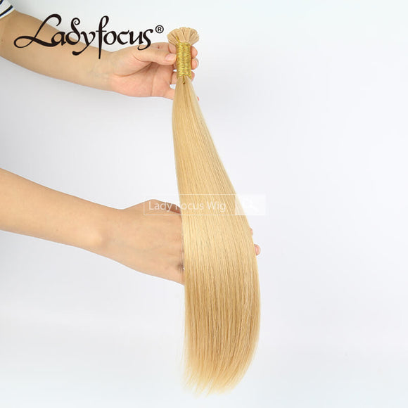 #27 Honey Blonde Pre-bonded I/U/V/Flat Tip Hair |Nano Ring |6D Hair Extensions