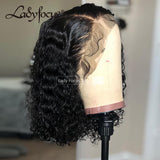 13x4 Water Wave Curly Bob Virgin Human Hair Frontal Wigs | BOB01