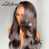 13x4 HD Clear Lace Front Wig Straight Brazilian Virgin Human Hair Frontal Wigs