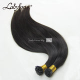 #1B Natural Black Pre-bonded I/U/V/Flat Tip Hair |Nano Ring |6D Hair Extensions