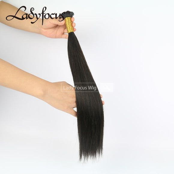 #2 Darkest Brown Pre-bonded I/U/V/Flat Tip Hair |Nano Ring |6D Hair Extensions