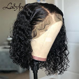 13x4 Water Wave Curly Bob Virgin Human Hair Frontal Wigs | BOB01