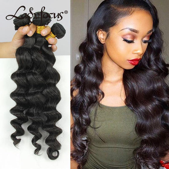 Loose Wave Virgin Brazilian Hair Unpocessed Human Hair Bundles 100g 3/4 Pieces Lot