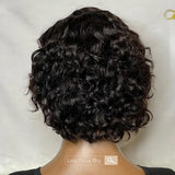 Pixie Cut 13x4 Transparent Lace Front Wig Curly Short Human Hair Wigs