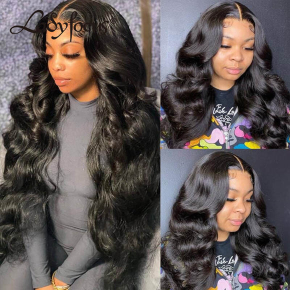 13x4 HD Clear Lace Front Wig Loose Wave Brazilian Virgin Human Hair Frontal Wigs