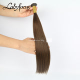 #4 Chocolate Brown Pre-bonded I/U/V/Flat Tip Hair |Nano Ring |6D Hair Extensions Straight