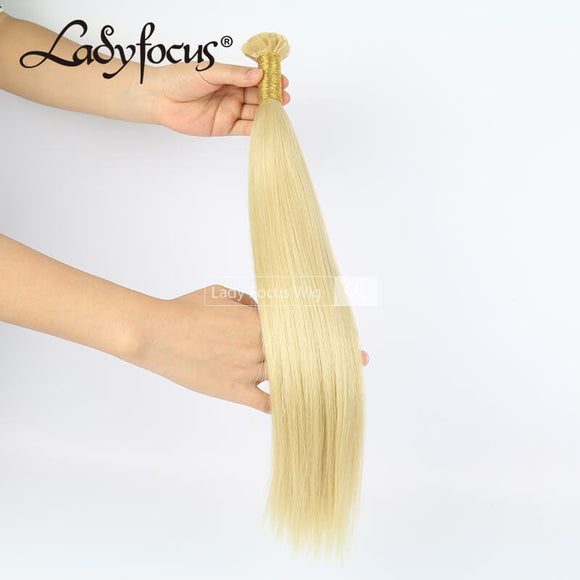 #613 Blonde Pre-bonded I/U/V/Flat Tip Hair |Nano Ring |6D Hair Extensions