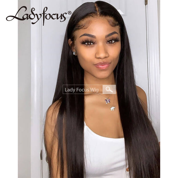 13x6 Lace Front Wig Straight Brazilian Virgin Human Hair Frontal Wigs