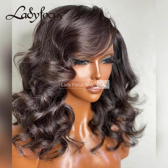 13x6 HD Clear Lace Front Wig Loose Wave Brazilian Virgin Human Hair Frontal Wigs
