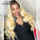 13x4 Natural Body Wave 613 Lace Front Human Hair Wigs 1B/613 Blonde With Dark Roots Frontal Wigs