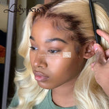 13x4 Natural Body Wave 613 Lace Front Human Hair Wigs 1B/613 Blonde With Dark Roots Frontal Wigs