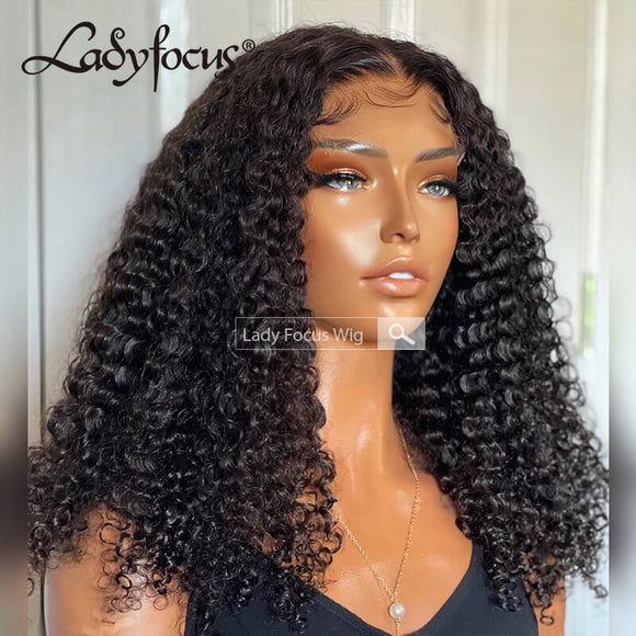 5x5 HD Lace Front Wig Water Wave Curly Virgin Human Hair Frontal Wigs