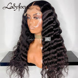 5x5 Lace Front Wig Deep Wave Curly Virgin Human Hair Frontal Wigs