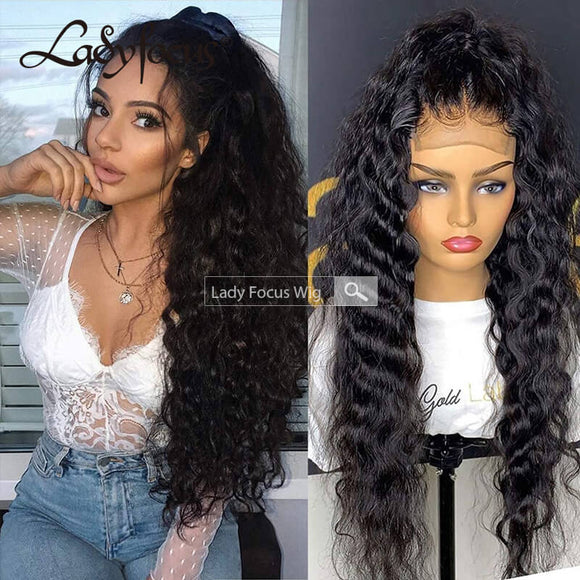 5x5 Lace Front Wig Deep Wave Curly Virgin Human Hair Frontal Wigs