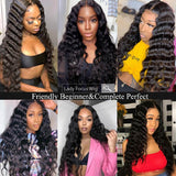 13x4 Lace Front Wig Deep Wave Curly Virgin Human Hair Frontal Wigs