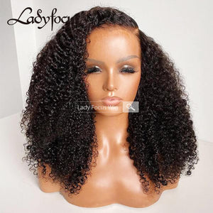 5x5 HD Lace Front Wig Afo Kinky Curly Virgin Human Hair Frontal Wigs