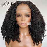 5x5 Lace Front Wig Afo Kinky Curly Virgin Human Hair Frontal Wigs