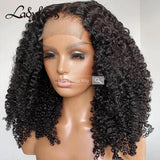 5x5 Lace Front Wig Afo Kinky Curly Virgin Human Hair Frontal Wigs