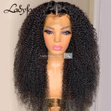 5x5 Lace Front Wig Afo Kinky Curly Virgin Human Hair Frontal Wigs