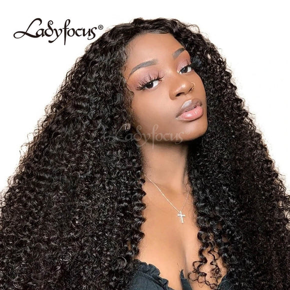 13x6 Lace Front Wig Afo Kinky Curly Virgin Human Hair Frontal Wigs