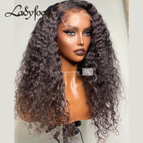 5x5 Lace Front Wig Water Wave Curly Virgin Human Hair Frontal Wigs