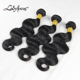 Lady Focus Body Wave Brazilian Virgin Hair Extension Unprocessed 3/4 Pcs Lot