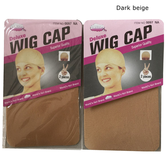 Mesh Wig Cap Stretchable Elastic Hair Net 5 color 2 Pieces/PACK