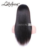 5x5 Lace Front Wig Straight Brazilian Virgin Human Hair Frontal Wigs  l Lady Focus